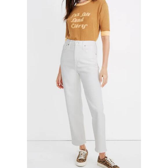Madewell Slim Wide-Leg Jeans in Tile White - Picture 3 of 12